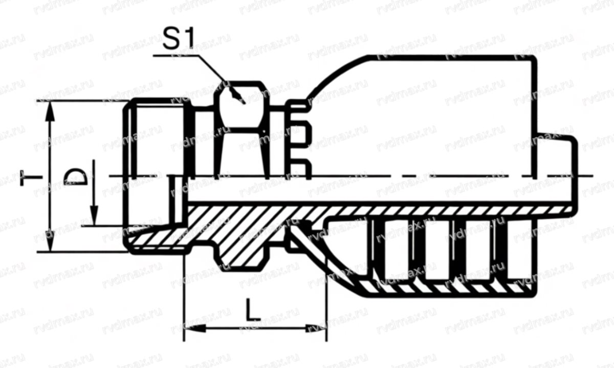 Metric Фитинг наружный метрический M22x1.5 24° конус DN06 для трубы 15мм (1)
