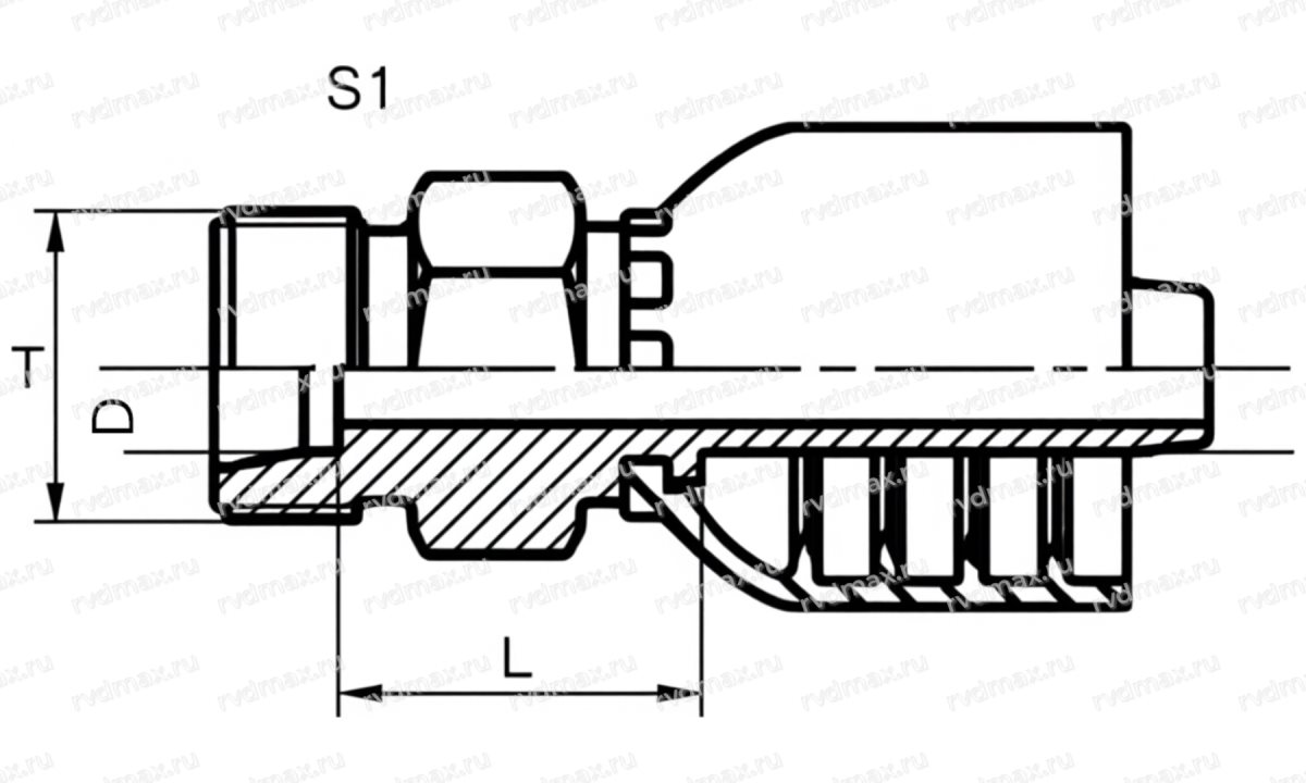 Metric Фитинг метрический M18x1.5 24° конус DN06 для трубы 10мм (1)