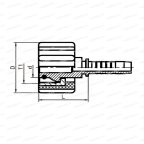 Metric Фитинг внутренний метрический M22x1.5 DN04 для трубы 6мм мни (1)