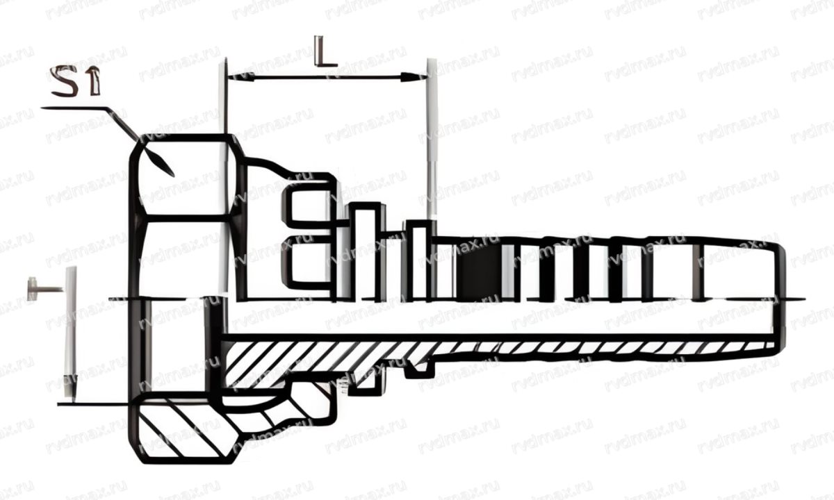 Metric Фитинг наружный метрический M39x2 24° конус DN16 для трубы 25мм (1)