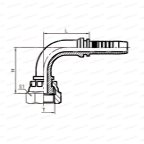 Metric Фитинг наружный метрический M14x1.5 90° конус DN04 для трубы 6мм мни (1)