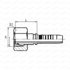 Metric Фитинг угловой 90° метрический M45x2 DN24 мни (1)