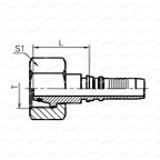 Metric Фитинг 45° угол внутренняя метрическая резьба M36x2 24° конус DN19 мни (1)