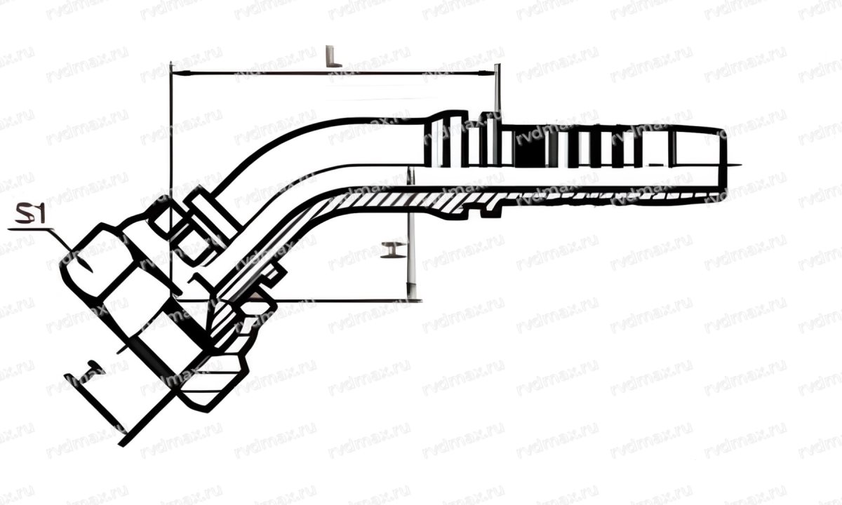 Metric Фитинг метрический M45x2 DN20 24° конус для трубы 32мм (1)