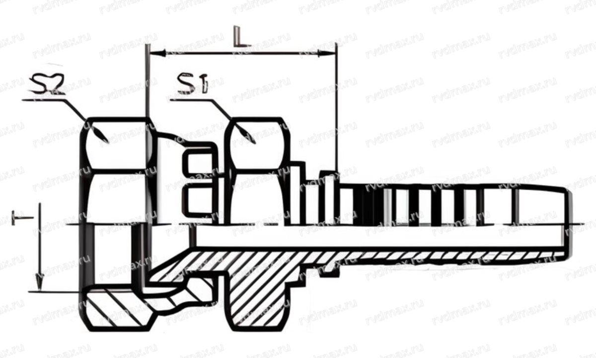 Metric Фитинг метрический M30x1.5 DN12 для трубы 19мм (1)