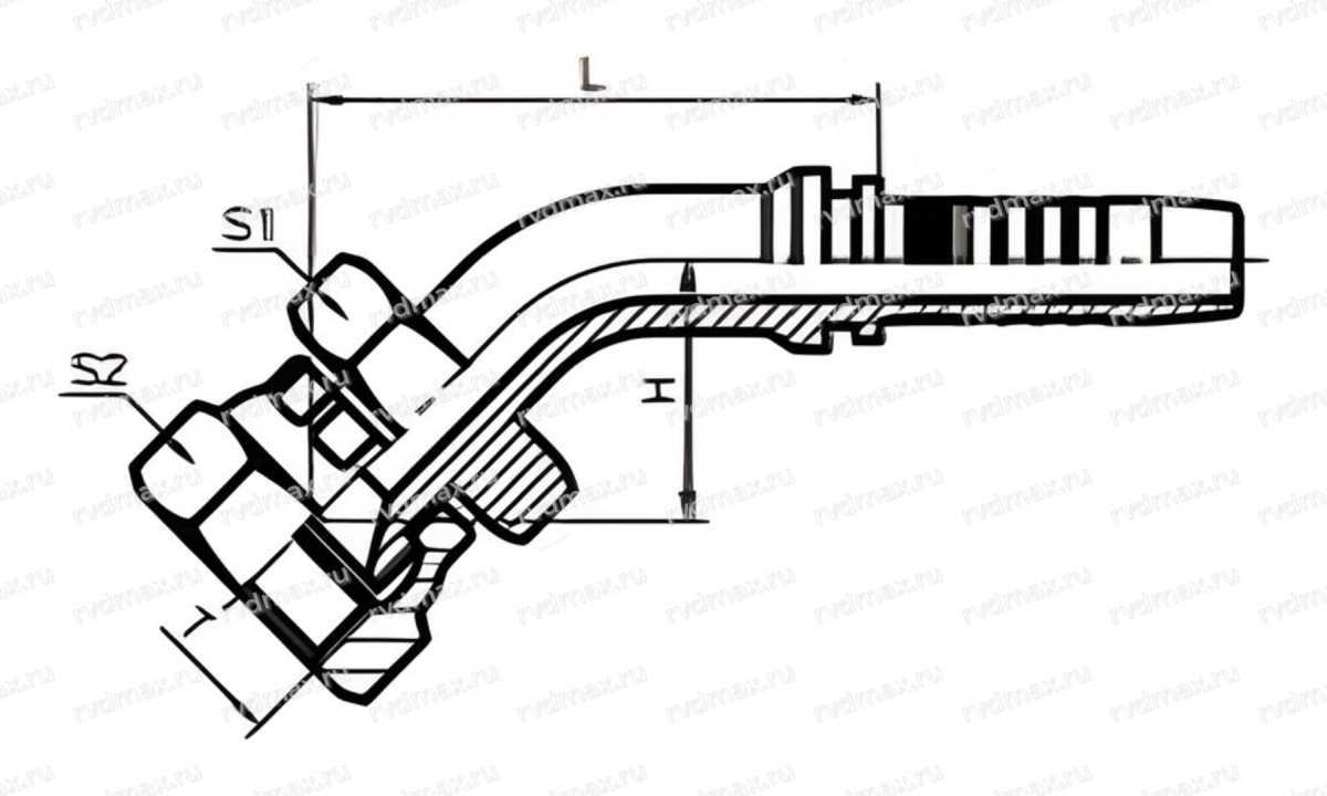 Metric Фитинг метрический M22x1.5 DN08 для трубы 13мм (1)