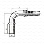 Metric Угловой фитинг 90° метрический DN06 для трубы 14мм мни (1)