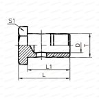 Metric Гайка метрическая M12x1.5 для фитингов S70011 мни (1)