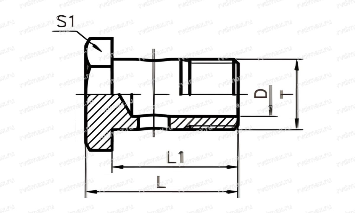 Metric Гайка метрическая M22x1.5 для фитингов S70011 (1)