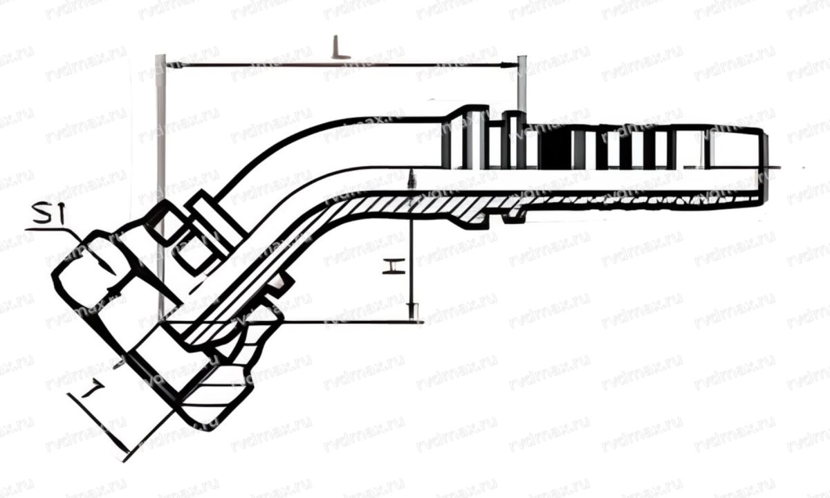 BSP Угловой фитинг 90° BSP G3/4