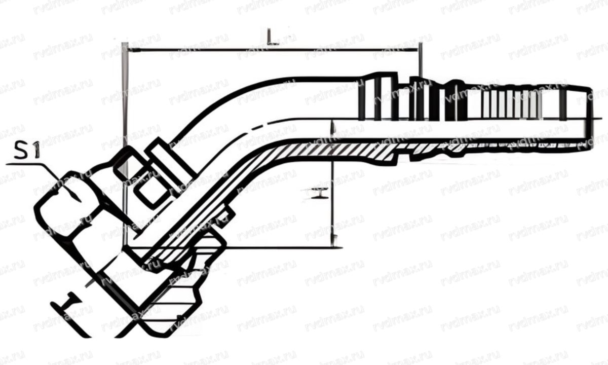 BSP Фитинг 45° угол внутренняя BSP резьба G1