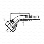 BSP Фитинг 45° угол внутренняя BSP резьба G1.1/2