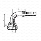 BSP Угловой фитинг 90° BSP G1/8