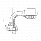 BSP Угловой фитинг 90° BSP G1/2