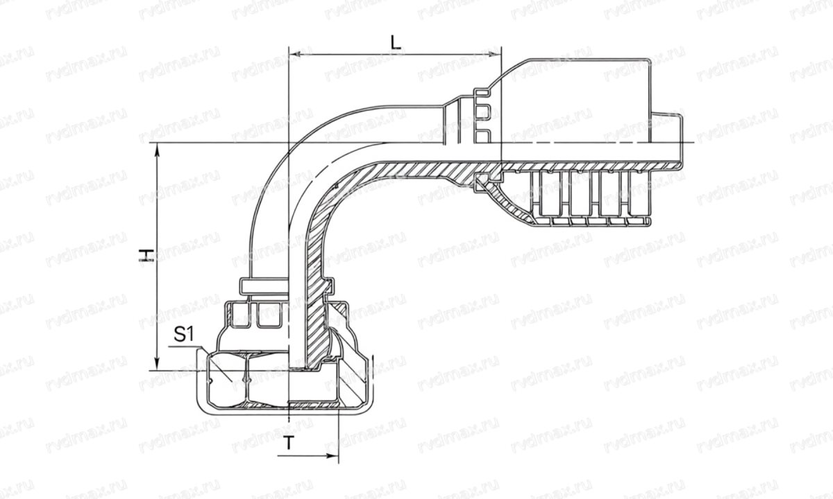 BSP Угловой фитинг 90° BSP G3/4