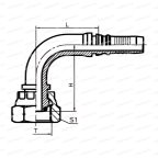 BSP Фитинг 90° угол внутренняя BSP резьба G3/4