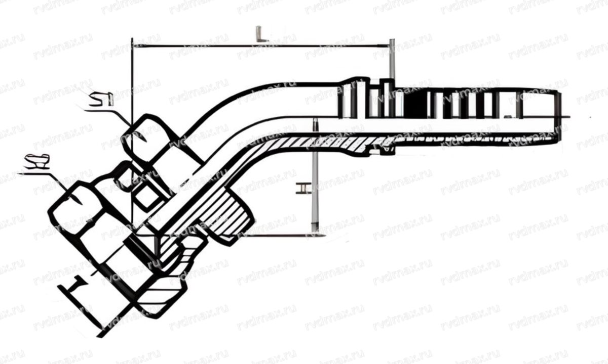 BSP Фитинг BSP G3/4 DN10 для трубы 16мм (1)