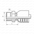 JIC Фитинг переходник JIC 13/16
