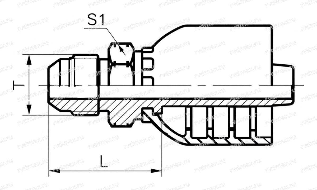 JIC Фитинг переходник 2-1/2