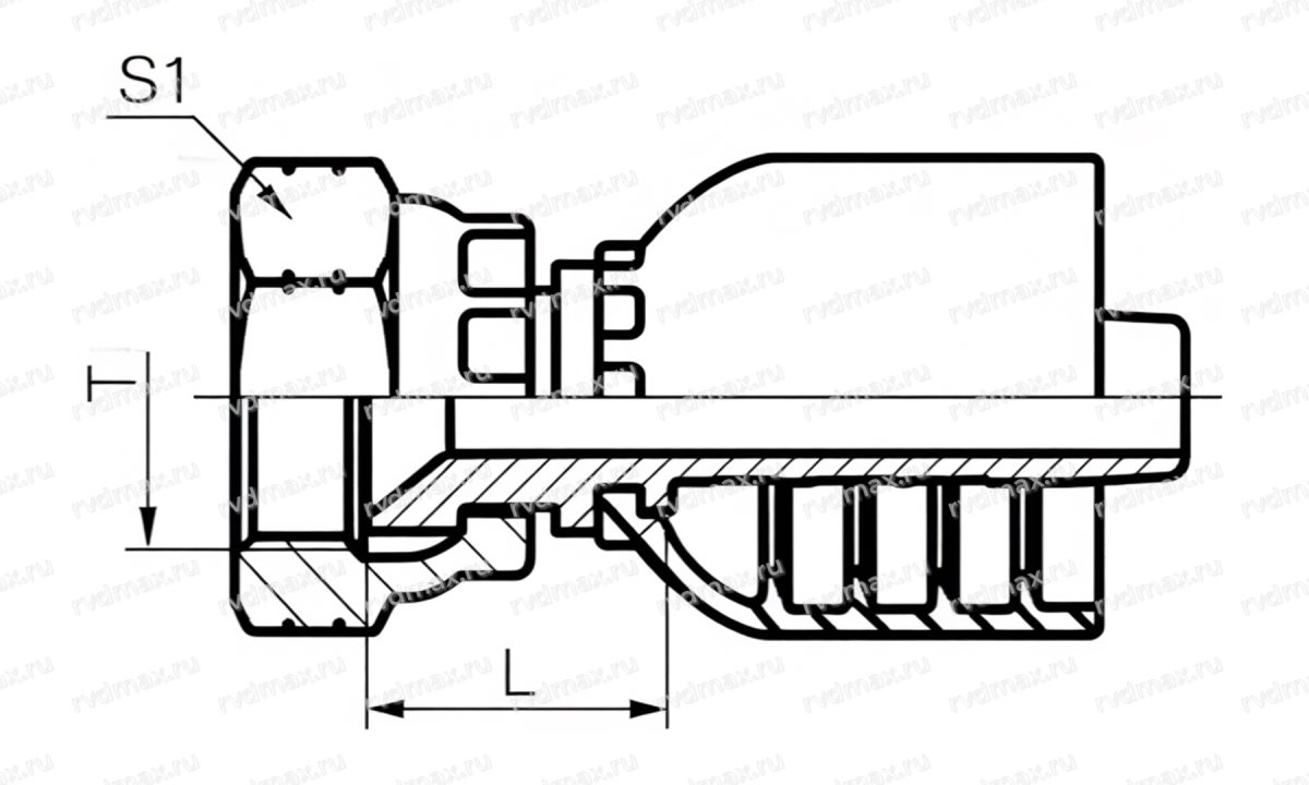 JIC Фитинг переходник 7/16