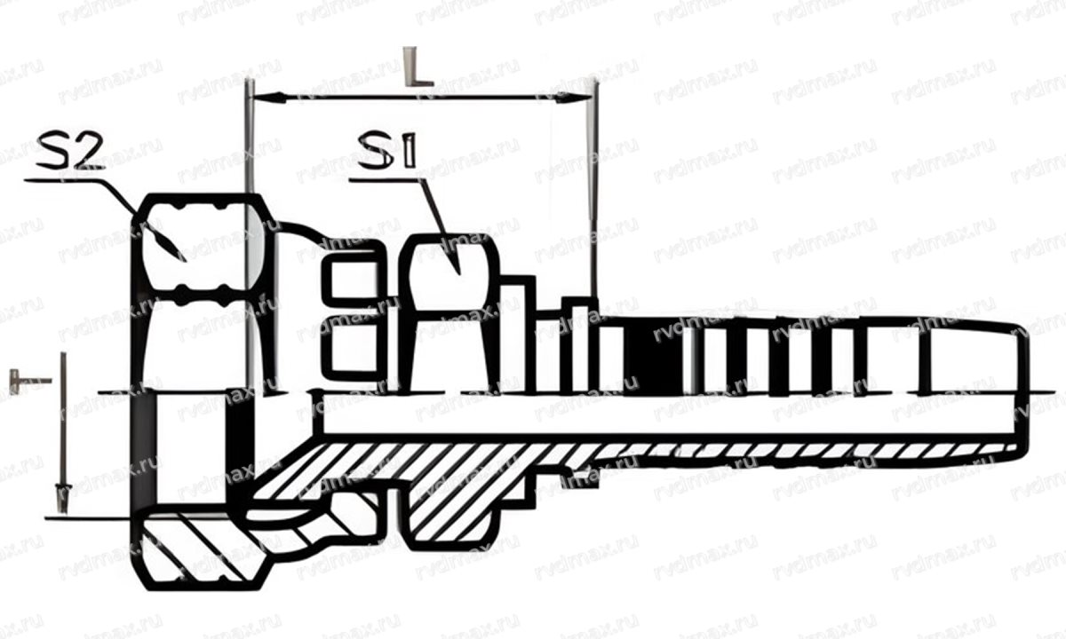 JIC Фитинг JIC 37° наружный 3/4-16 UNF DN10 для трубы 16мм (1)