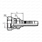 JIC Фитинг JIC 37° наружный 1.5/8-12 UNF DN20 для трубы 32мм мни (1)