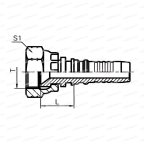 JIC Фитинг прямой внутренняя JIC резьба 1-7/8