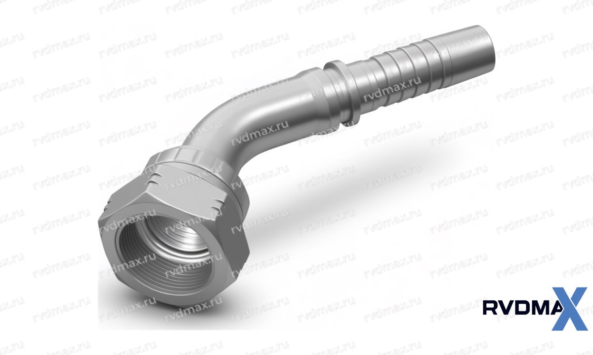 JIC Фитинг JIC 90° внутренний 9/16-18 UNF DN05 для трубы 8мм (0)