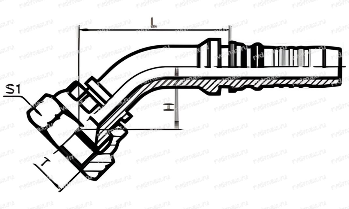 JIC Фитинг 45° угол внутренняя JIC резьба 1-5/16