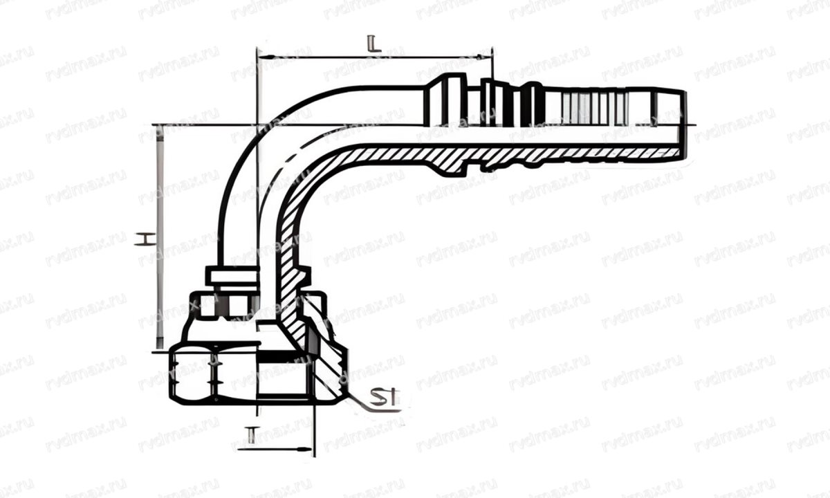 JIC Фитинг 90° угол внутренняя JIC резьба 1-5/8