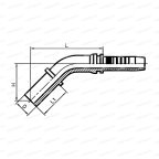 JIC Угловой фитинг 90° JIC 37° конус труба 30мм DN16 мни (1)