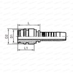 JIC Фитинг прямой JIC DN06 для рукава 10мм мни (1)