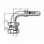 JIS Фитинг 90° JIS внутренняя резьба M24x1.5 DN08 мни (1)