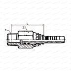 NPT Фитинг поворотный с резьбой NPT1/4