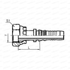 ORFS Фитинг прямой внутренняя ORFS резьба 1-7/16