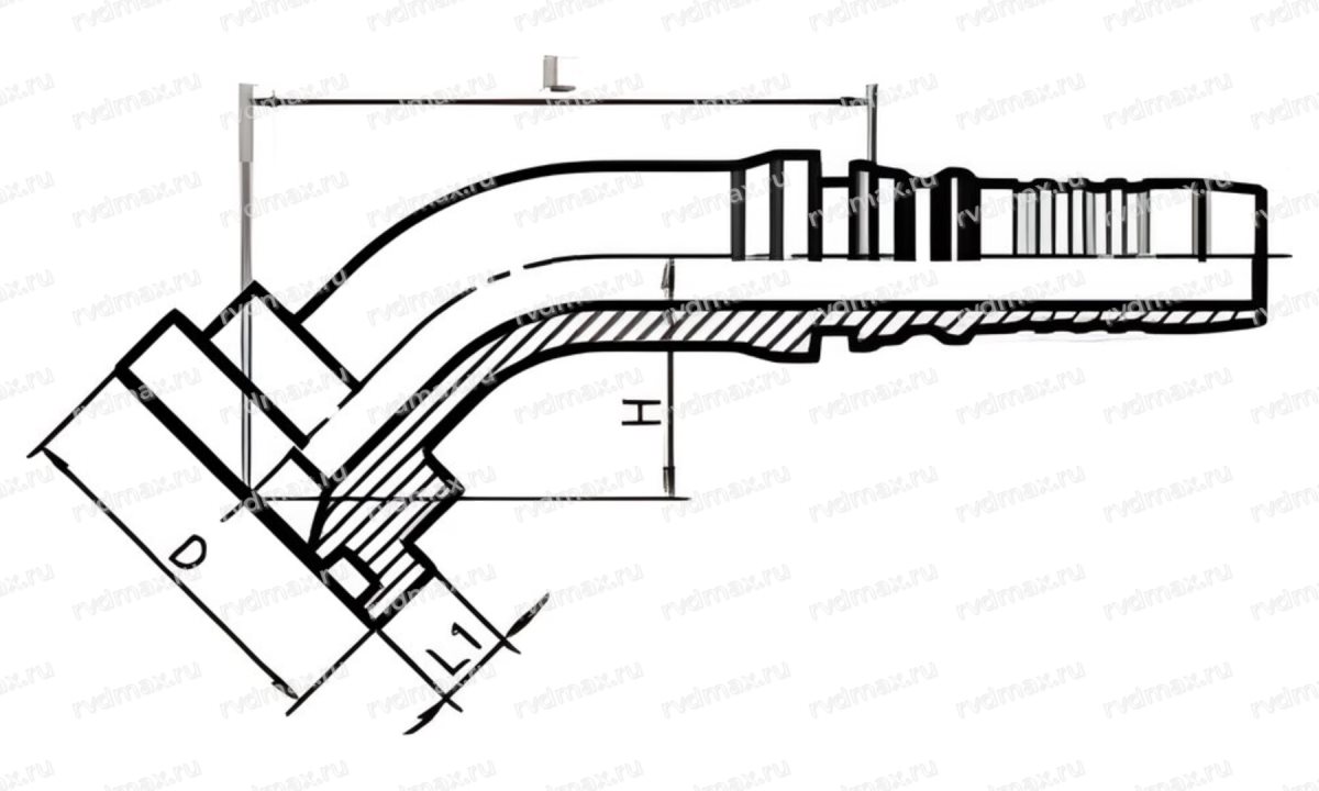 SAE Flange Фланец SAE 45° 3000 PSI 61 тип 1.1/2
