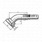 SAE Flange Фланец SAE 45° 3000 PSI 61 тип 2