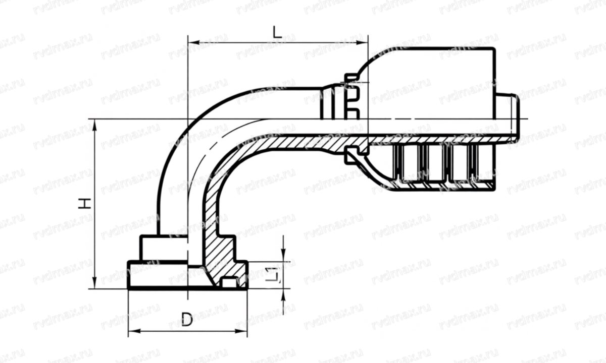 SAE Flange Угловой фланец SAE 90° 1.1/2