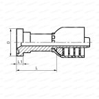 SAE Flange Фланец SAE 6000 PSI 1/2