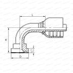 SAE Flange Угловой фланец SAE 90° 2