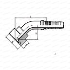 SAE Flange Фланец SAE 90° 3/4