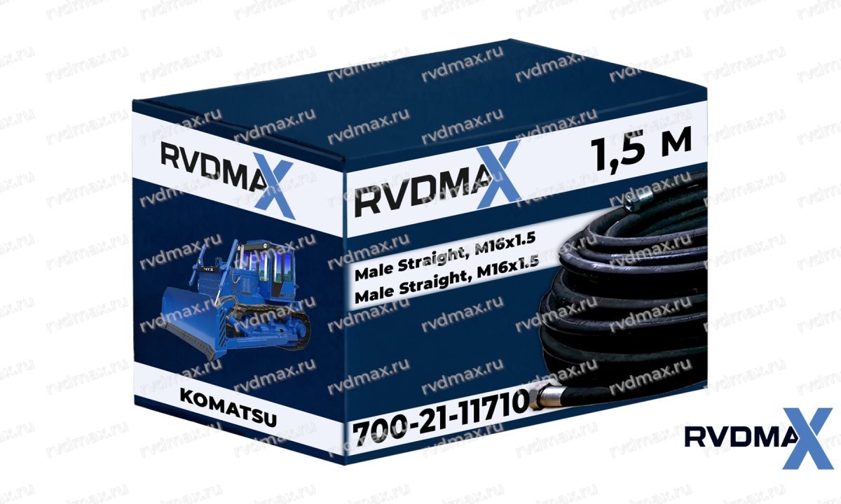  РВД 700-21-11710 для бульдозера KOMATSU D85 (гидромотор вентилятора, 12мм) (0)