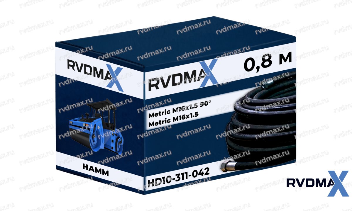  РВД HD10-311-042 для катка HAMM HD 10 (гидроцилиндр вибровала, 16мм) (0)