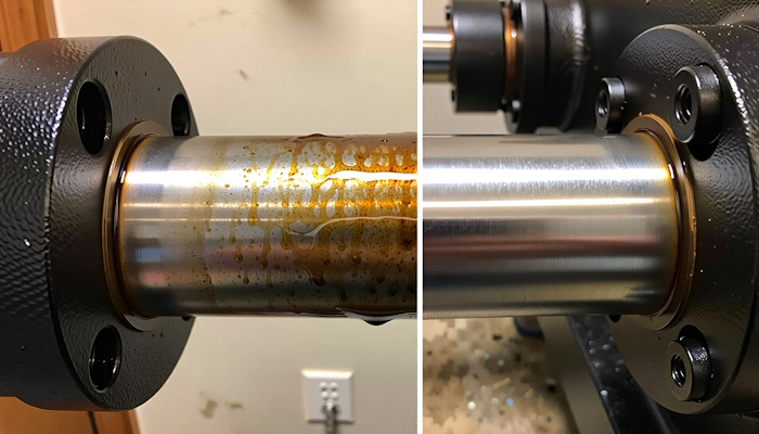 Гидроцилиндр до и после