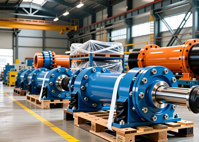 Три гидроцилиндра на столе (1)